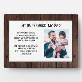 Chic My Superheld My Dad Photo Wood Vaderdag Fotoplaat