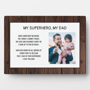 Chic My Superheld My Dad Photo Wood Vaderdag Fotoplaat