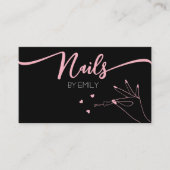 Chic nagelsalon Manicurist Poolse Hand Klantenkaartje (Voorkant)