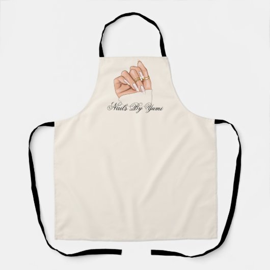 Chic Nail Artist Beauty Salon Manicurist Uniform Schort (Voorkant)