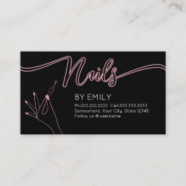 Chic nail salon Manicurist Blush Pink Afsprakenkaartje