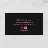 Chic Nail Salon Manicurist Hand Visitekaartje (Achterkant)