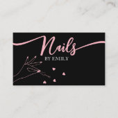 Chic Nail Salon Manicurist Hand Visitekaartje (Voorkant)