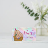 Chic Nail Studio Manicurist Artist Iridescent Opal Visitekaartje (Staand voorkant)