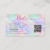 Chic Nail Studio Manicurist Artist Iridescent Opal Visitekaartje (Achterkant)