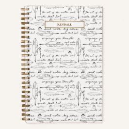Chic Name Pennen & Inkt Goud wit Maatwerk Schrijve Notitieboek