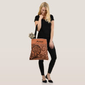 Chic Named Oranje-Brown Fern Koru Curls Tote Bag (Op model)