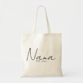 Chic Nana EST Jaar Everyday Minimalist Script Tote Bag (Voorkant)