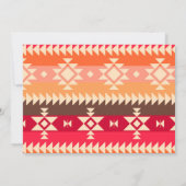 Chic Native American Southwest Red Baby shower Kaart (Achterkant)