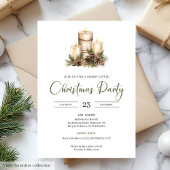 Chic Natural Palette Beige Minimal Christmas Party Kaart
