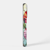 Chic nature lovers cute poppies stained Glass iPhone Hoesje (Rechterkant)