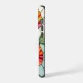 Chic nature lovers cute poppies stained Glass iPhone Hoesje (Linkerkant)