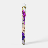 Chic nature lovers lavender sprigs stained Glass iPhone Hoesje (Rechterkant)