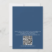 Chic Nautical Anchor Beach Modern QR Code Wedding  Kaart (Achterkant)