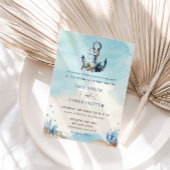Chic Nautical Anchor Beach Modern Wedding Kaart