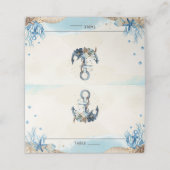 Chic Nautical Anchor Beach Modern Wedding Plaatskaartje (Buitenkant ongevouwen)