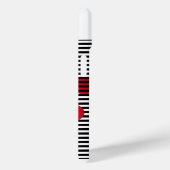 Chic Nautical Black & White Striped Personalized Case-Mate iPhone Case (Achterkant / Rechts)