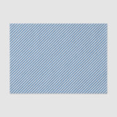 Chic Nautical Blue White Diagonal Stripes Pattern Tissuepapier (Voorkant)