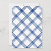 Chic Nautical Navy Blue Bow Wedding Kaart (Achterkant)