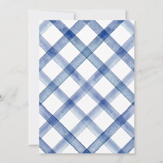 Chic Nautical Navy Blue Bow Wedding Kaart (Achterkant)