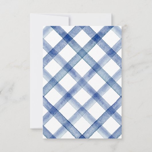 Chic Nautical Navy Blue Bow Wedding RSVP Kaartje (Achterkant)