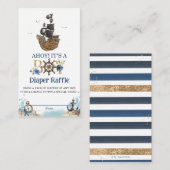 Chic Nautical Pirate Ahoy Het is een Man Diaper Ra Informatiekaartje (Voorkant / Achterkant)