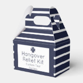 Chic Navy and White Hangover Relief Kit Bedankdoosjes (Voorkant Zijde)
