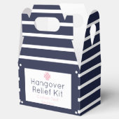 Chic Navy and White Hangover Relief Kit Bedankdoosjes (Geopend)