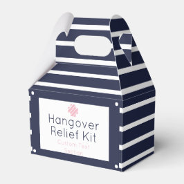 Chic Navy and White Hangover Relief Kit Bedankdoosjes