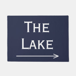 Chic Navy and White The Lake & Arrow Doormat Deurmat