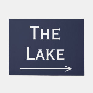 Chic Navy and White The Lake & Arrow Doormat Deurmat