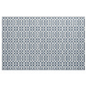 Chic Navy Blauw en Wit Trellis Lattice Patroon Stof (Fat Quarter)