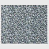 Chic Navy Blauw & Eucalyptus Huwelijk Cadeaupapier (Vlak)