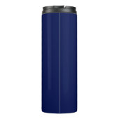 Chic Navy Blauw Gepersonaliseerde Naam in Wit Scri Thermosbeker (Achterkant)