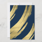 Chic Navy Blauw Goud Elegante Verjaardag Kaart (Achterkant)