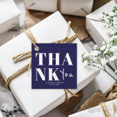 Chic Navy Blauw Vet Dank u Trouwfeest Bedankjes Labels