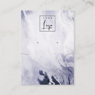 Chic Navy Blue Agate Ketting die Logo verdient Visitekaartje