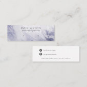 Chic Navy Blue Agate Marble Stud Earning Display Mini Visitekaartje (Voorkant / Achterkant)