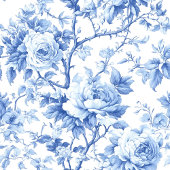 Chic Navy Blue Floral Toile Roses Guest Book Gastenboek