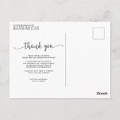 Chic Navy Blue Gold Photo Afstuderen Hartelijk dan Briefkaart (Achterkant)