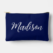 Chic Navy Blue Name Custom Handwritten Script Etui (Voorkant)