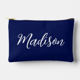 Chic Navy Blue Name Custom Handwritten Script Etui