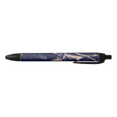 Chic Navy Blue Roos Gold Foil marmer Zwarte Inkt Pen (Bodem)