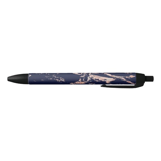 Chic Navy Blue Roos Gold Foil marmer Zwarte Inkt Pen (Bodem)