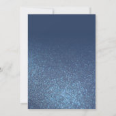 Chic Navy Blue Sparkly Glitter Ombre Baby shower Kaart (Achterkant)