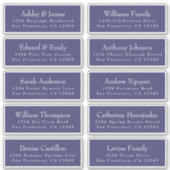 Chic Navy Blue Wedding Guest Adresetiketten Sticker (Voorkant)