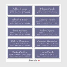 Chic Navy Blue Wedding Guest Adresetiketten Sticker