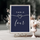Chic Navy Blue Wedding Kaart