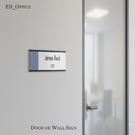 Chic Navy Blue & White Stripes |Custom Door & Wall Deurbordje