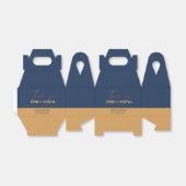 Chic Navy en Gouden Verjaardag Bedankt Bedankdoosjes (Uitgevouwen)